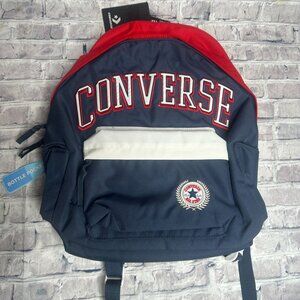 NWT Converse All Star Girls Varsity Backpack Laptop Sleeve ONE SIZE (Navy/Red)